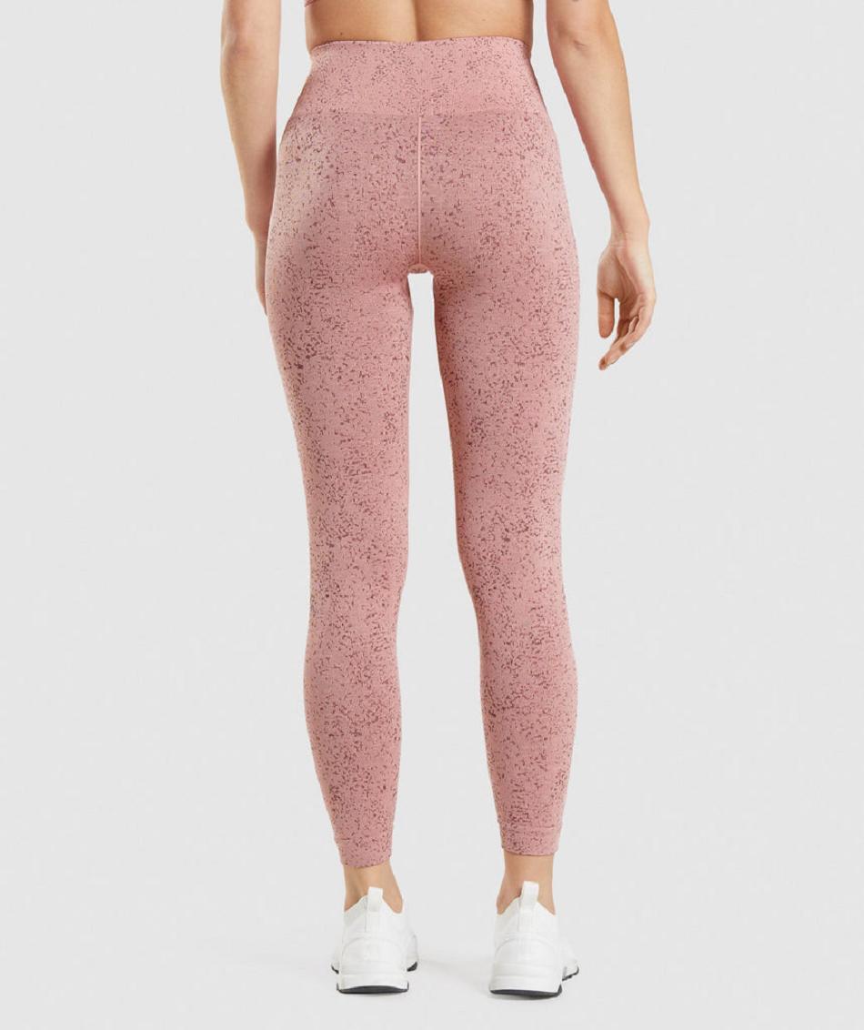 Legginsy Damskie Gymshark Adapt Fleck Seamless Różowe | PL 2259QMA